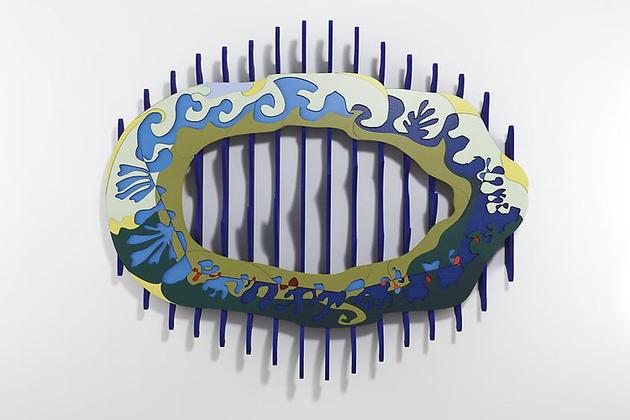 Reverie
2010
Trupan Ultralight, Plastic laminate (Abet & Formica), Flashe paint
64 x 76 1/2 x 10 inches