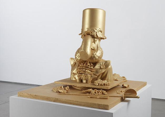 PAUL MCCARTHY
Pot Head (Gold)
2003
Silicon, wood, steel
32 x 58 x 50 in