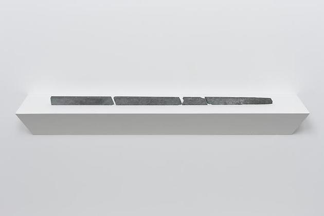 DOVE BRADSHAW
Without Title, 1991-2010
Etched granite
1 3/8 x 36 x 6/8 inches
Edition of 10