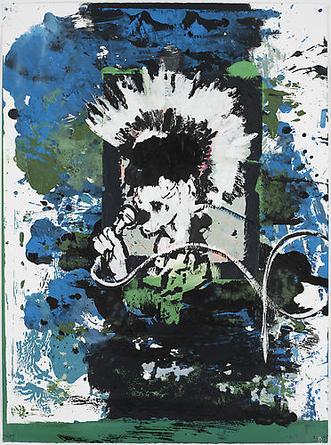 Adam Bomb
2008 
Acrylic and mixed media collage on paper
47 x 34 ¾ in