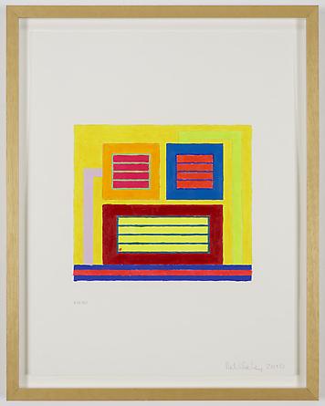 Untitled, 2010
Acrylic & Day-Glo acrylic on digitally printed paper
21 x 16 inches