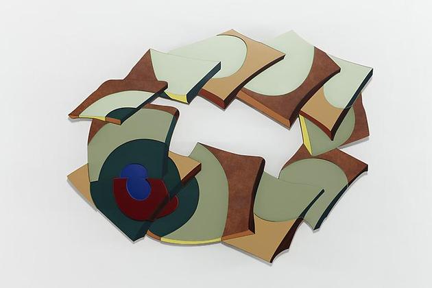 OnePoint
2010
Trupan Ultralight, Plastic laminate (Abet & Formica), Flashe paint
46 x 60 x 3/4 inches