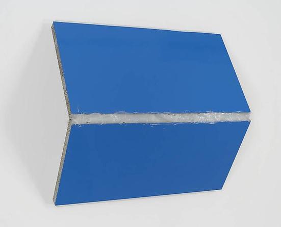 Steven Parrino
Bentoverslime 2, 1995
Enamel and silicon on honeycomb aluminum panel
44 x 49 1/8 x 15 inches
Image courtesy of Gagosian Gallery