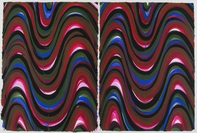 KARIN DAVIE
The Old In Out In Out (Night Version)
2006
Screenprint on Coventry rag paper, diptych
30 x 22 inches, each sheet
Edition of 25