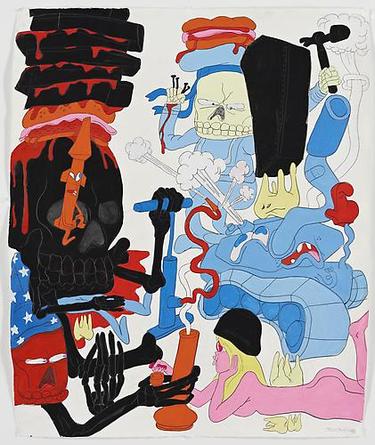Peace Patrol
2008
Gouache & graphite on paper
51 3/4 x 43 1/4 inches