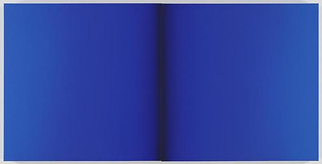 Blue Deneb
2009
Acrylic on linen 
39 x 78 3/4 x 3 inches