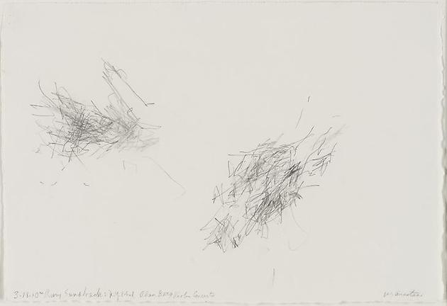 Concert Drawing 3.18.10
2010
Graphite on paper
7 1/2 x 11 1/4 inches
14 3/4 x 18 3/8 inches (framed)