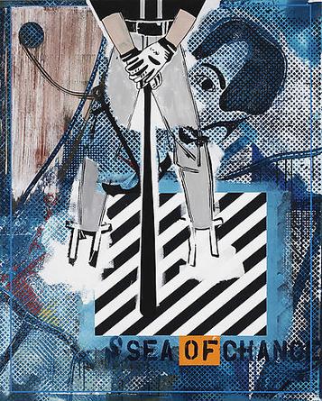 Sea of Change
2008
Acrylic and mixed media on linen
60 x 48 x 1 1/2 in