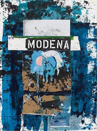 Modena
2008
Acrylic and mixed media collage on paper
47 ¼ x 34 ¼ in