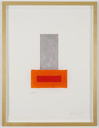 Untitled, 2006
Acrylic & Day-Glo acrylic on digitally printed paper
21 x 16 inches