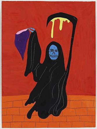 Who Just Killed the Wizard?
2010
Gouache & graphite on paper
14 7/8 x 11 inches