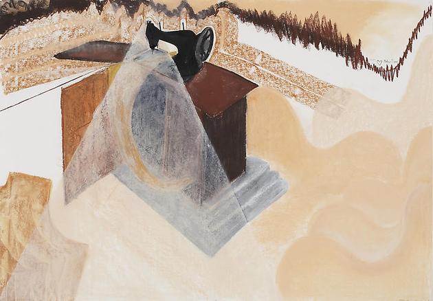 I heart Arthur Dove
2008
Pencil & pastel collage on paper
27 1/2 x 39 in