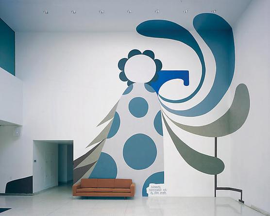 Extremely Experimental Art by Older People, 2000
Walker Art Center, Minneapolis, MN
Acrylic on wall, couch
Dimensions variable