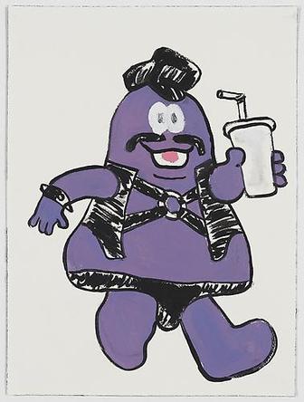 Leather Boy Grimace
2010
Gouache, graphite & marker on paper
12 1/4 x 9 inches