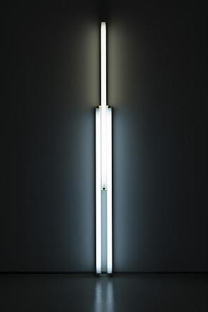 DAN FLAVIN
Untitled 
(To Rainer) 2
1987
Two 5-foot cool white, one 5-foot warm white fluorescent lights with fixtures
90 x 6 in
Edition 2/5
Fabricated 3