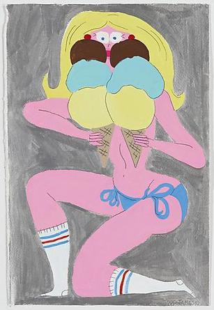 Ice Cream Girl
2010
Gouache & graphite on paper
18 x 12 inches