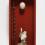 Japanesey Moment
2008
Wood, lacquer, glazed ceramic figure, hand carved wood, nylon thread
29 1/2 x 13 x 9 in