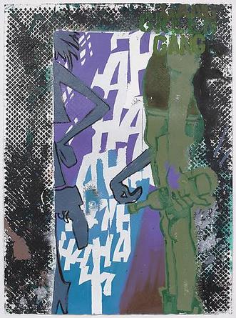 Can't You Take a Joke?
2008
Acrylic & mixed media on paper
47 x 35 in
