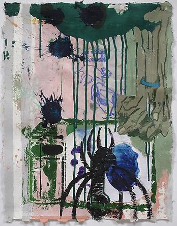 Spray Two With Spider
2008
Acrylic and mixed media on paper
25 x 19 ¼ in