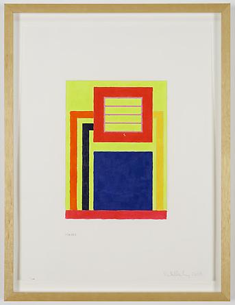 Untitled, 2008
Acrylic & Day-Glo acrylic on digitally printed paper
21 x 16 inches