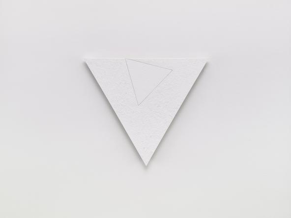 Angles (White Enough), 2000
Titanium dioxide, zinc white, graphite & gel medium on linen
21 1/4 inches each side
SGI3192