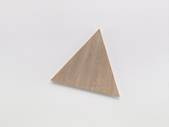 Angles (Wood from 12 Rotations), 2008
Pencil on wood
21 1/4 inches each side
SGI3198
