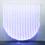 DANIEL BUREN
Optical Fiber, White and Blue Half Circle, Situated Work, 2012 
Fiberoptic fabric, electrical hardware
99 1/3 x 99 1/3 x 6 inches