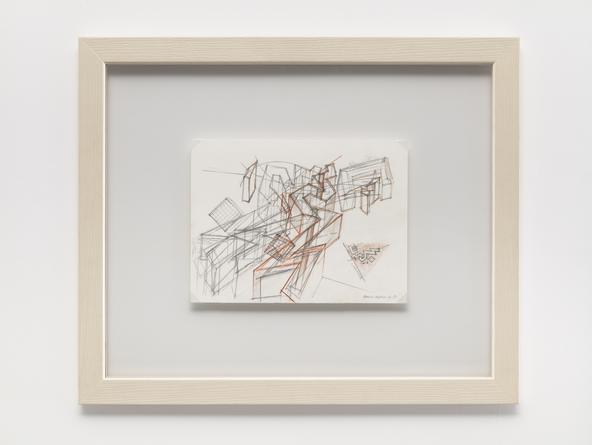 DANIEL LIBESKIND
JMB Drawing #3, 1989 (Jewish Museum, Berlin)
Graphite & colored pencil on paper
9 1/2 x 12 inches