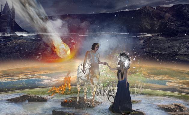 Eternity (Now cease your work and at your pleasure play), 2017, Fuji Chrystal archive print mounted to Dibond and face-mounted to plexiglass inside silk covered frames with bronze corner bracket, edition of 5, 52 x 85 inches, or, 52 x 66 inches framed; edition of 8, 32 x 51 inches, or, 32 x 43 inches framed