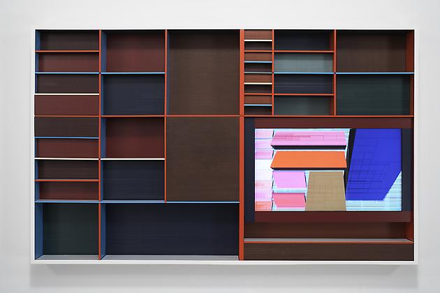 Threshold, 2007
Custom software, LCD screen, Formica, acrylic plastic, lacquered wood
44 ½ x 72 x 6 inches
SGI623