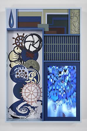 Waterfall, 2007
Custom software, LCD screen, Formica, acrylic plastic, lacquered wood
61 ½ x 41 x 6 inches
SGI625