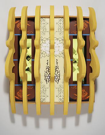 Crown, 2007
Custom software, LCD screen, Formica, acrylic plastic, gouache on paper, lacquered wood
48 x 48 x 14 ½ inches
SGI626