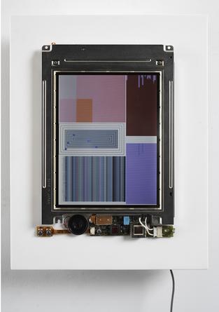 JOHN F. SIMON, Jr.
Color Panel v1.0, 1999
Custom software, Apple Powerbook 280c, acrylic plastic
13 1/2 x 10 1/2 x 3 inches
edition of 12
SGI2705
