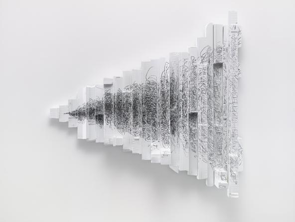 Present in Parts, 2016
HDU, acrylic paint & graphite
40 x 44 x 8 inches
SGI3268