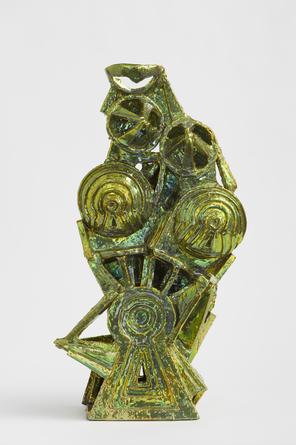 JULIA KUNIN Woman at Keyhole, 2014, ceramic, 20 1/2 x 11 1/2 x 6 1/2 inches, SGI2827.