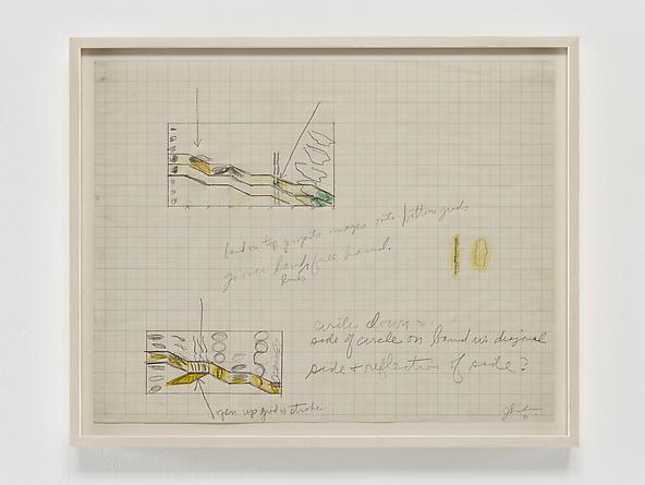 Untitled (graph paper stroke sketch), 1971
Graphite & colored pencil on graph paper
17 1/4 x 22 1/8 inches
GLG2376