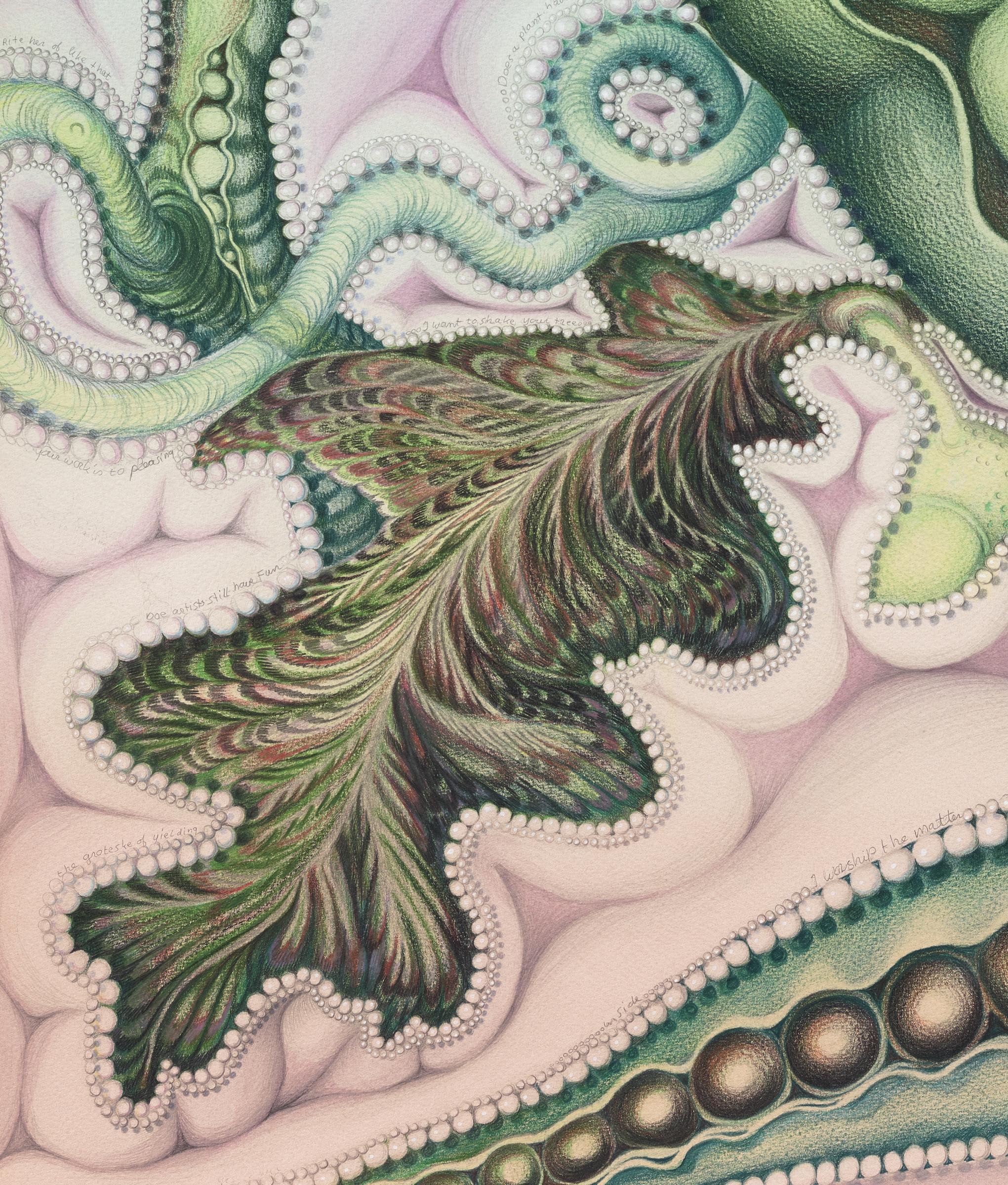 The Groteske of Yielding, 2015
Acrylic, colored pencil, ink & gouache on paper
39 3/4 x 26 inches
SGI3048