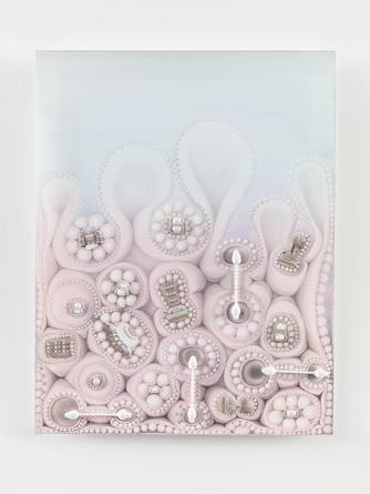 Hygiene (3), 2015
Acrylic, colored pencil, ink, collage, Q-Tips, thread, shells & gouache on paper
18 1/4 x 14 1/4 inches
SGI3140