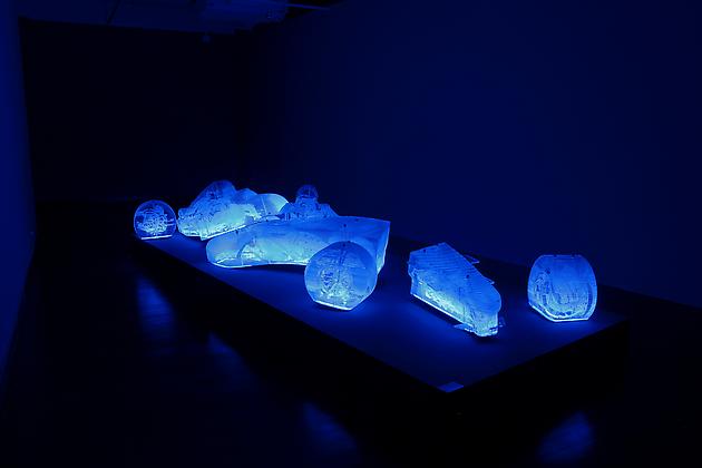 F1, 2007
LEDs, acrylic, stainless steel
12 x 4 x 1 1/2 feet
SGI2205