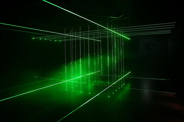 Cage, 2011
Laser lights, fog machine
Installation size variable
SGI2760