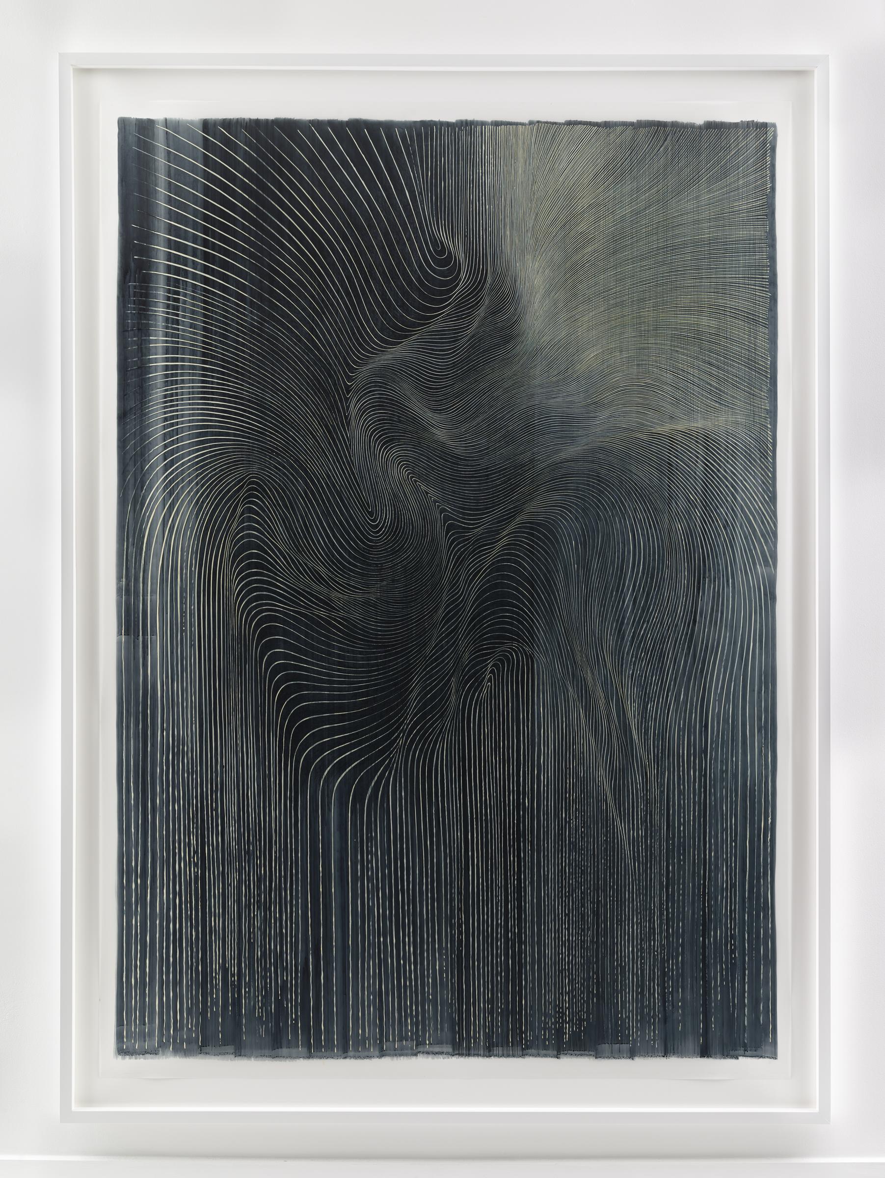 LINN MEYERS, Untitled, 2015, ink on mylar, 75 1/2 x 53 1/2 inches, SGI2990.