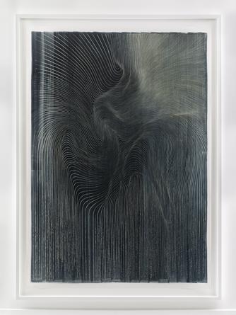 LINN MEYERS, Untitled, 2015, ink on mylar, 75 1/2 x 53 1/2 inches, SGI2990.