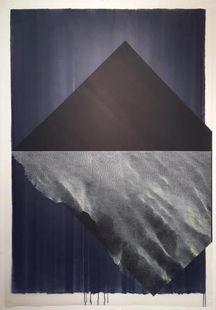 LINN MEYERS Untitled, 2016, ink on mylar, 78 x 54 inches, SGI3343.