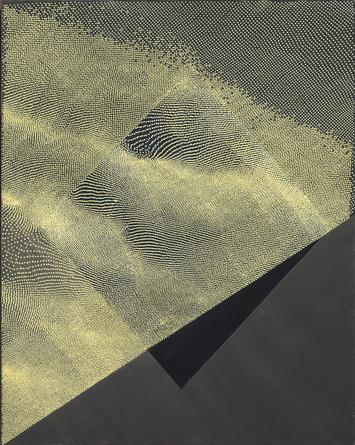 LINN MEYERS Untitled, 2016, ink on panel, 14 x 11 inches, SGI3346.