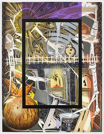 LARI PITTMAN
Untitled #15, 2008
Cel-vinyl, acrylic & lacquer spray paint over gessoed canvas over wood panel
52 x40 inches