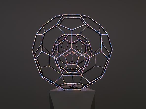 Buckyball, 2014
LEDs, custom software, electrical hardware
36 x 36 x 36 inches
Edition of 3
Base: 36 x 24 x 24 inches