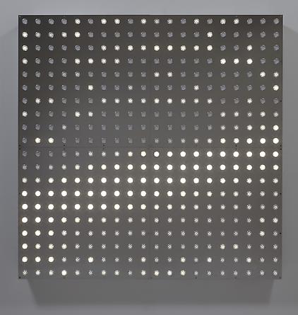 LEO VILLAREAL
Diamond Sea (60"), 2009
White LEDs, micustom softrror finished stainless steel, steel, custom software, electrical hardware
60 x 60 x 6 inches
Edition of 3