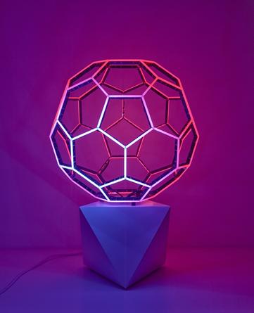 LEO VILLAREAL
Buckyball, 2013
LEDs, custom software, electrical hardware, base
29 x 19 3/4 x 19 3/4 inches
edition of 8
SGI2853