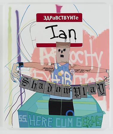 MICHAEL BEVILACQUA
Hello My Name Is...., 2011
Acrylic, molotov marker & spray paint on linen
84 x 72 inches