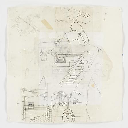 DxUxIxi Fables of the Reconstruction (no. 032), 2006
Pencil and collage on vellum
27 x 27 inches
GLG437